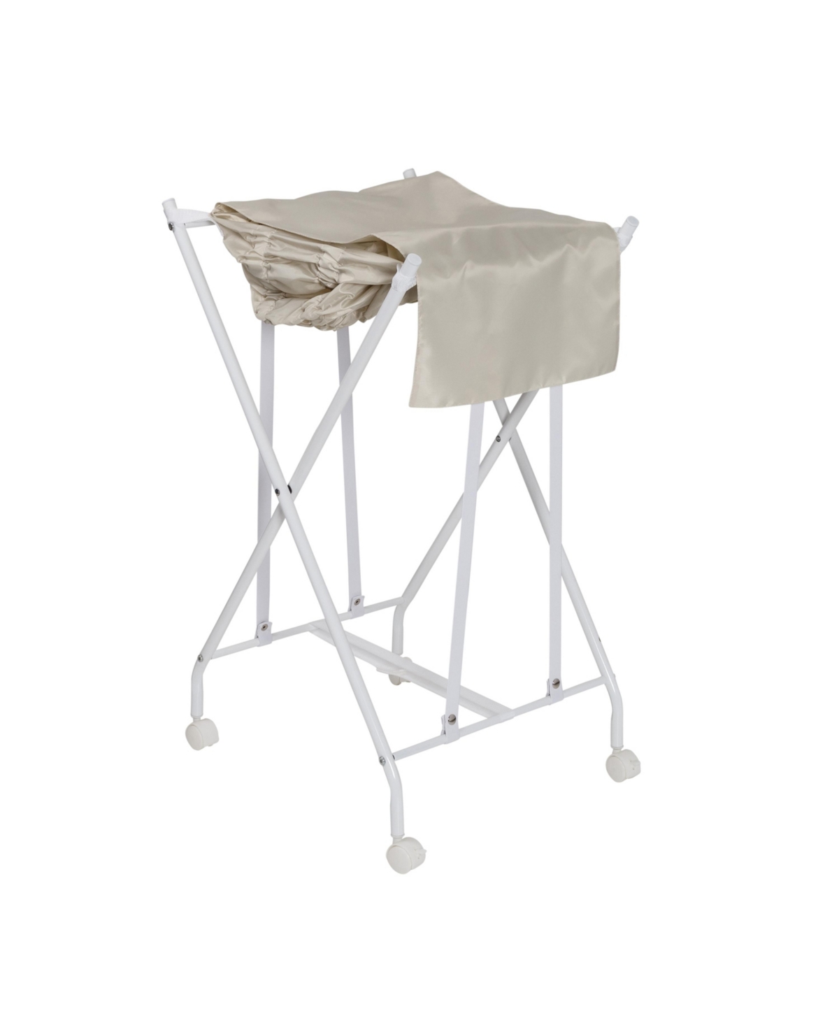 Shop Honey Can Do Single Bounce Back Hamper No Bend Laundry Basket With Wheels And Lid In White