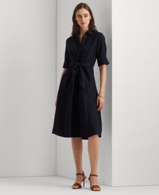 Lauren Ralph Lauren Petite Fit-&-Flare Shirtdress - Macy's