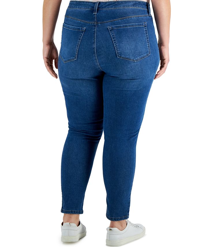 Style & Co Plus Size Mid-Rise Curvy Skinny Jeans, Created for Macy's ...