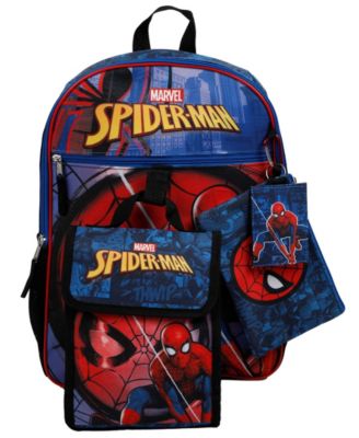 Bioworld Spiderman Backpack, 5 Piece 