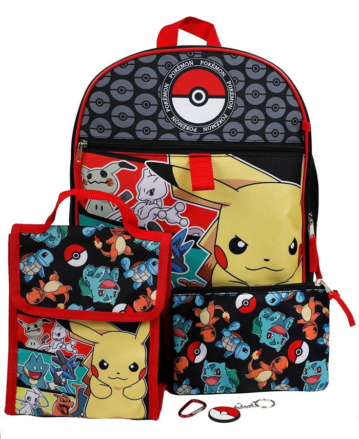 Asstd National Brand Bioworld 5 Piece Pokemon Backpack With Utility Pouch