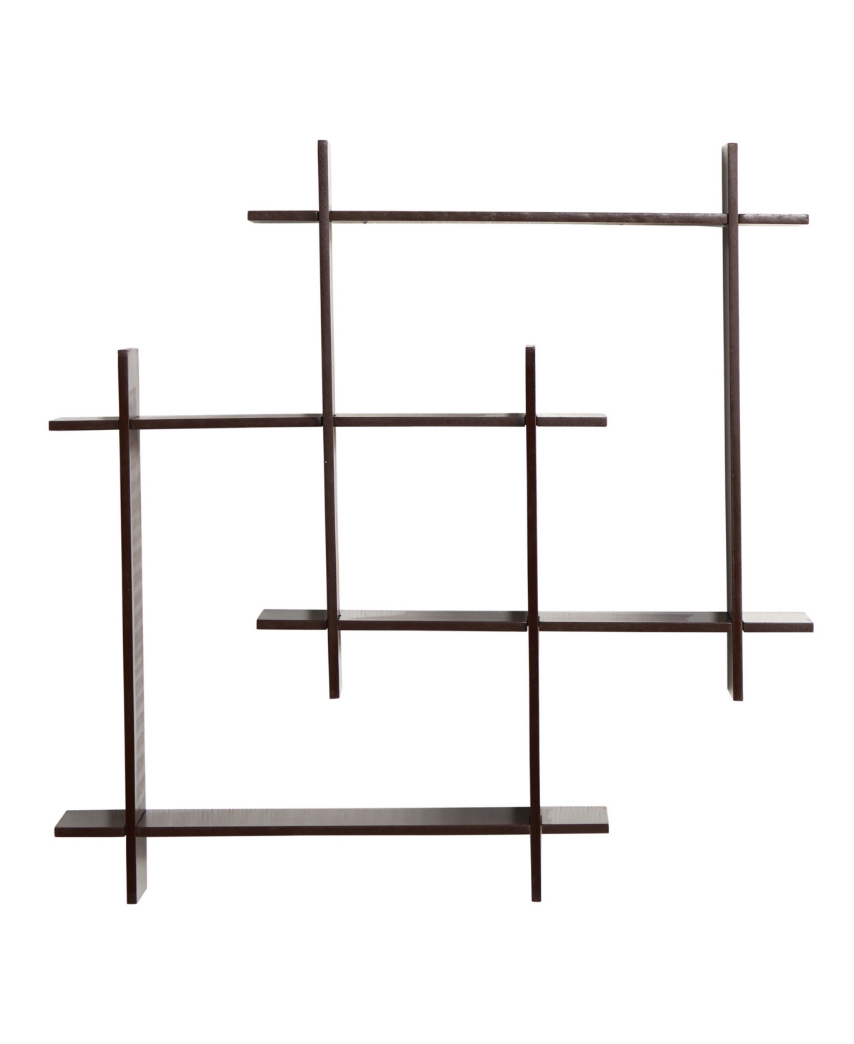 Nearly Natural Floating Wall Shelves, 32" In Brown