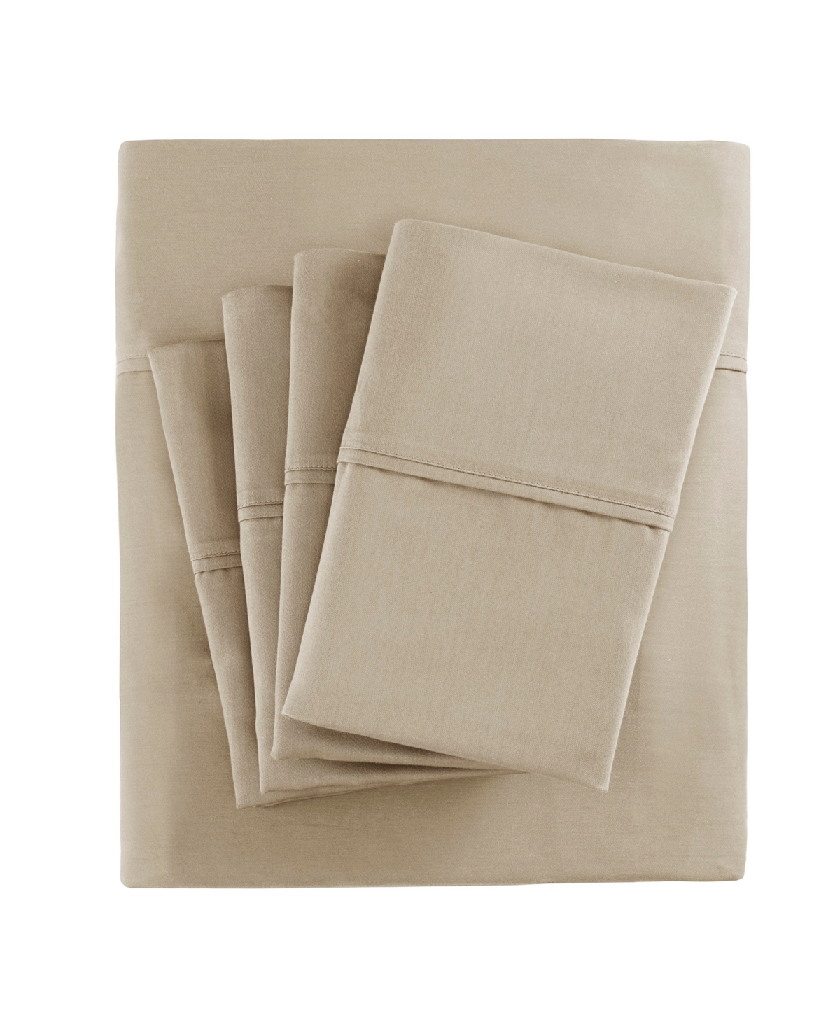 Madison Park 800 Thread Count Cotton Blend Sateen 6-pc. Sheet Set, California King Bedding In Khaki
