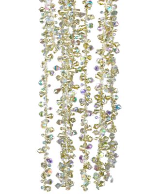 Kurt Adler - Gold and Clear Faceted Bead Garland