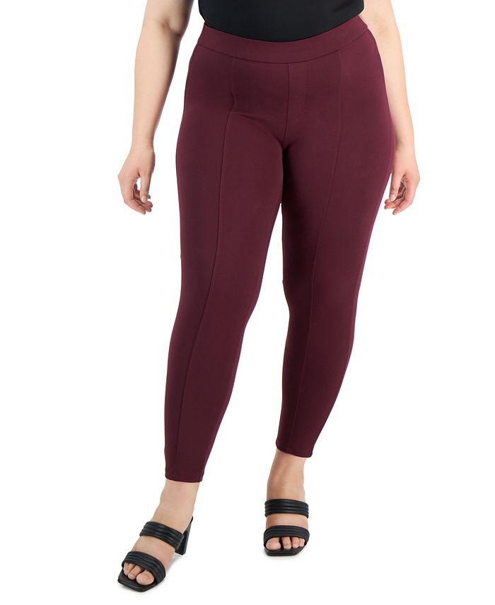 Style & Co Plus Size Ponté-Knit Pull-On Pants, Created for Macy's ...