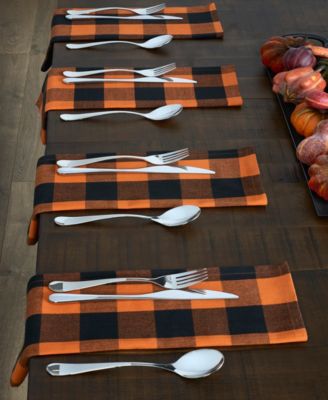 Elrene Farmhouse Living Fall Buffalo Check Napkins, Set of 4