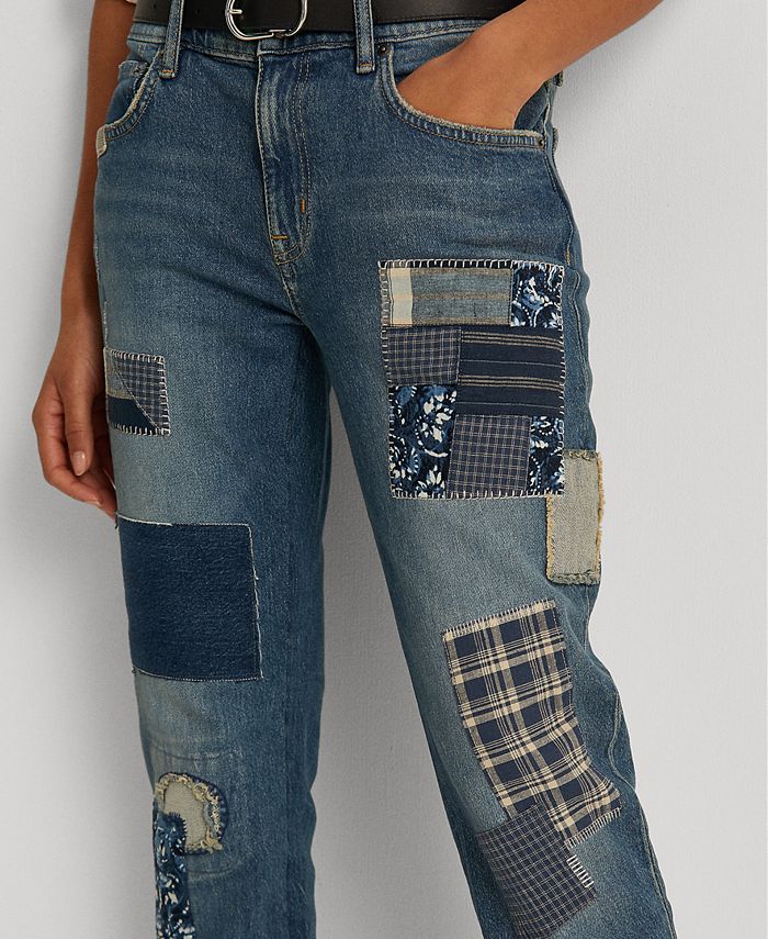 Lauren Ralph Lauren Patchwork Relaxed Tapered Jeans & Reviews - Jeans ...