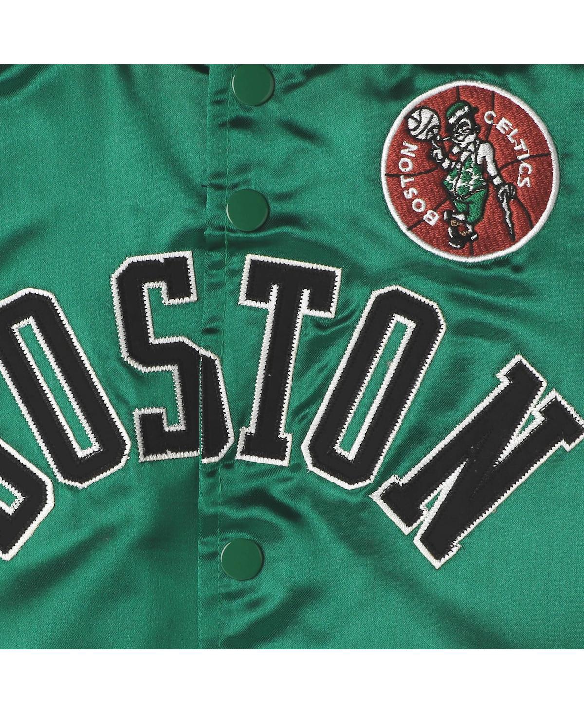 Mitchell & Ness Big Boys  Kelly Green Boston Celtics Hardwood Classics Satin Raglan Full-snap Jacket In Kelly Green