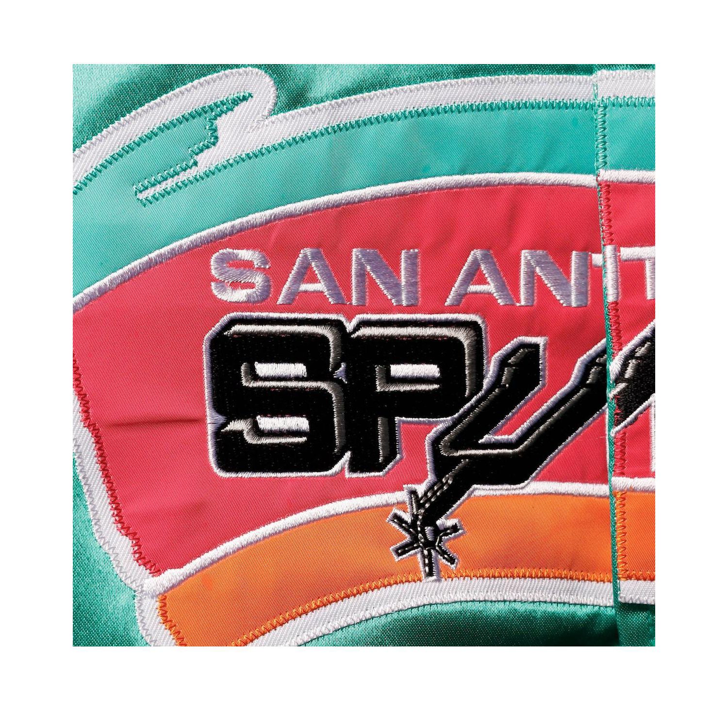 Big Boys Teal San Antonio Spurs Hardwood Classics Satin Raglan Full-Snap Jacket