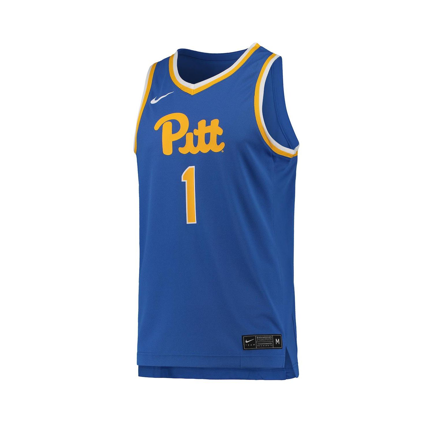 Men's #1 Royal Pitt Panthers Team Replica Basketball Jersey