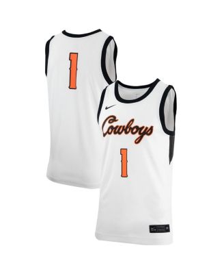 Men's White Oklahoma State Cowboys Retro Replica Basketball Jersey