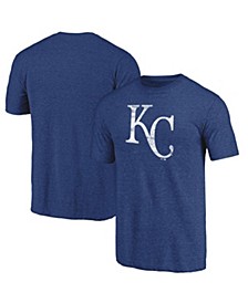 Men's Branded Royal Kansas City Royals Weathered Official Logo Tri-Blend T-shirt