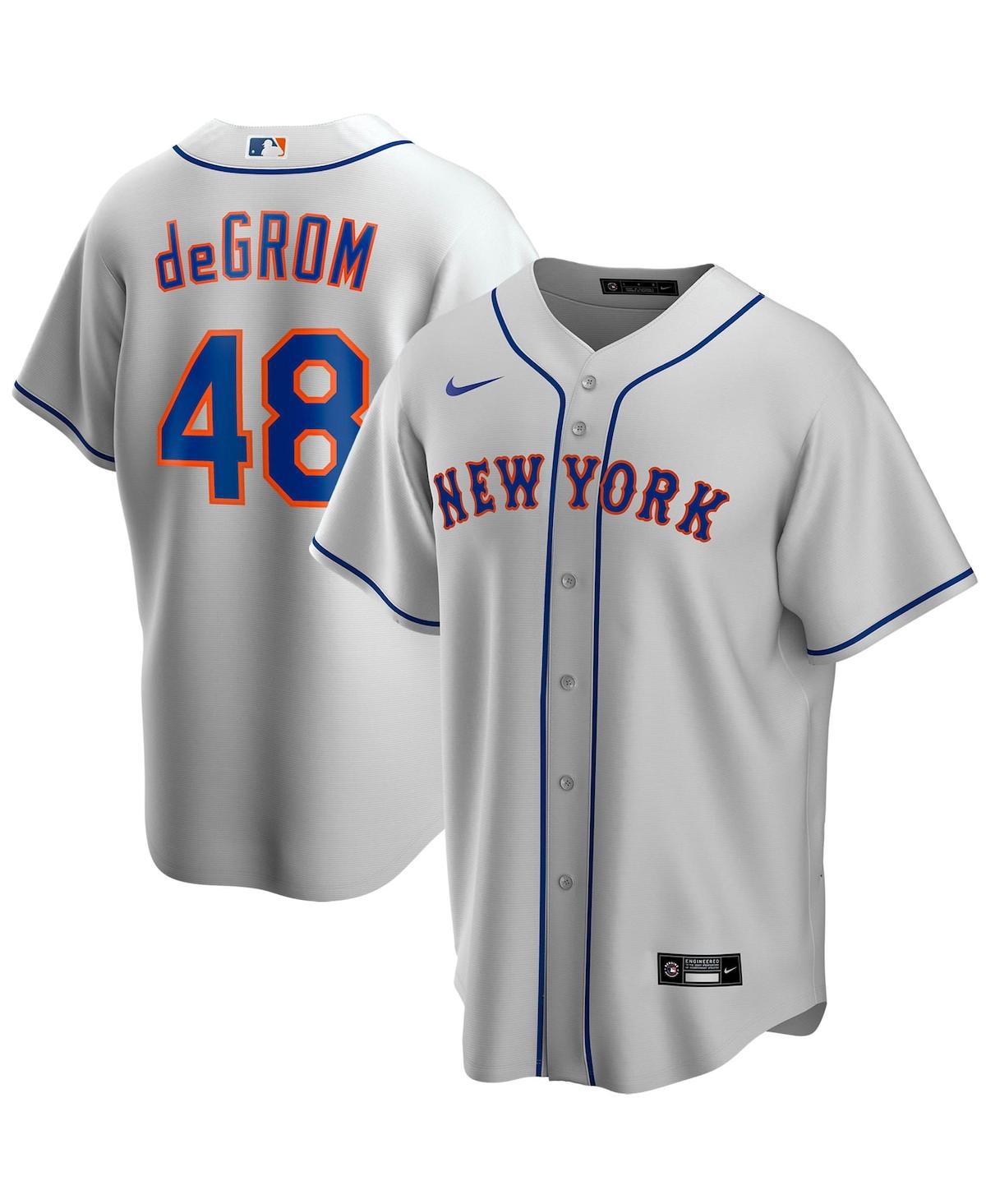 Men's Nike Jacob deGrom Gray New York Mets Road Replica Player Name Jersey