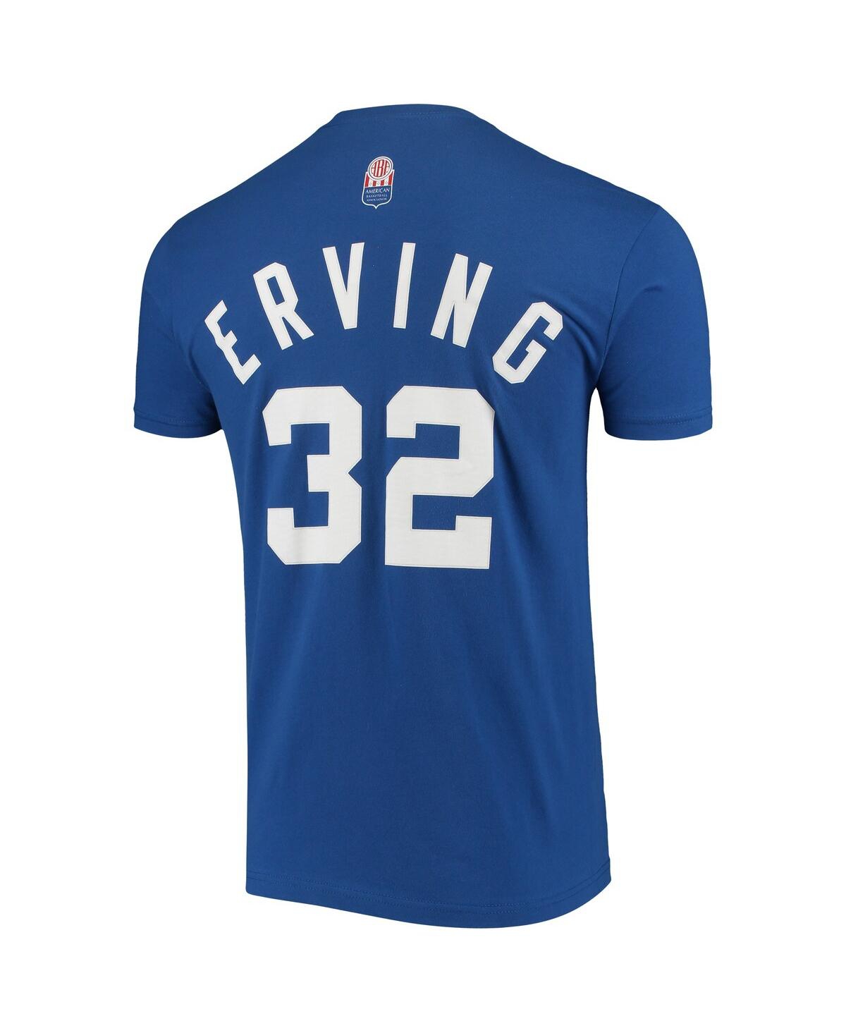 Shop Mitchell & Ness Men's  Julius Erving Blue New York Nets Hardwood Classics Stitch Name And Number T-sh