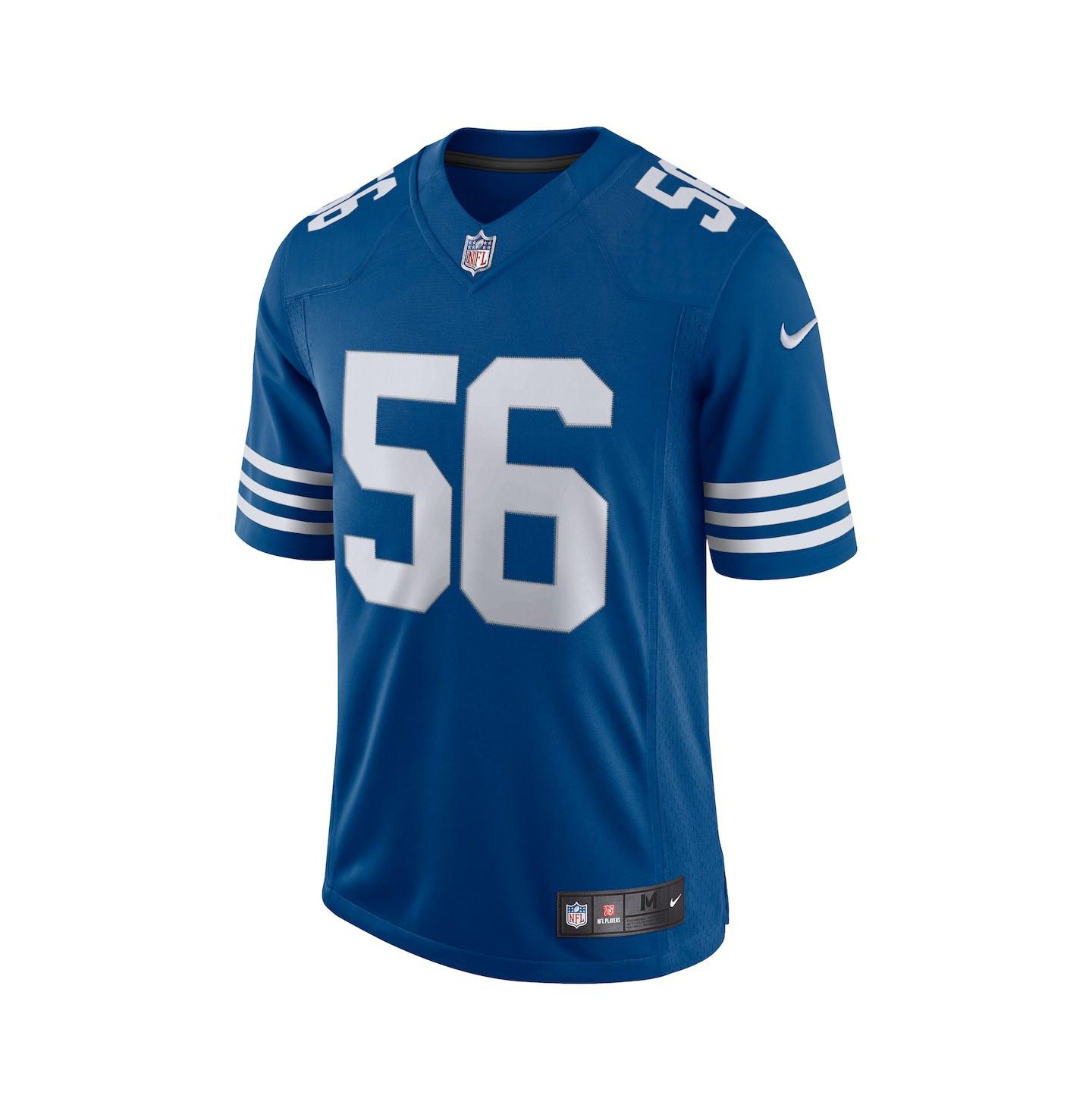 Мужской топ Nike Quenton Nelson Royal Indianapolis Colts Alternate Vapor Limited Jersey — фото 3
