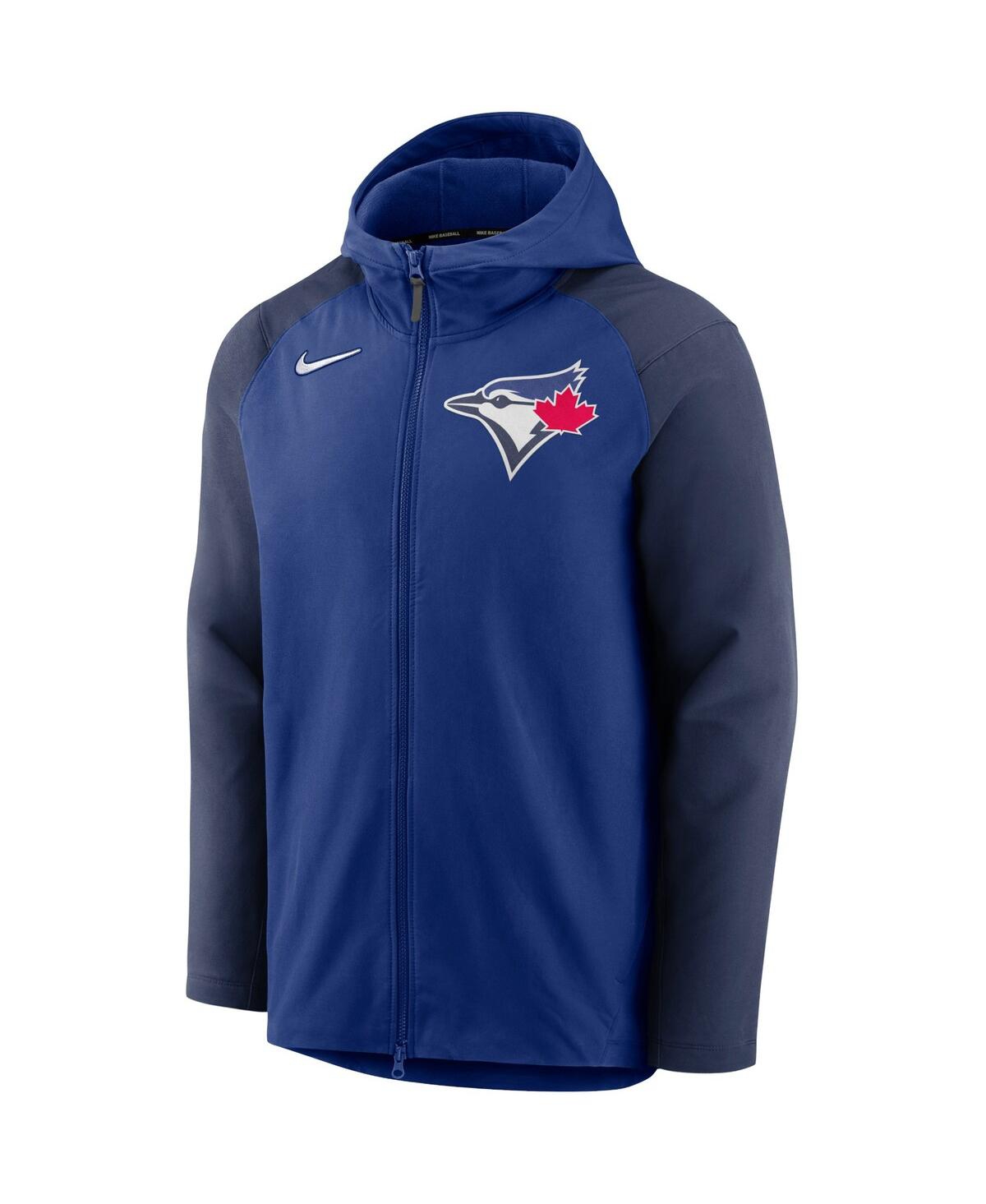 Nike Men's  Royal, Navy Toronto Blue Jays Authentic Collection Performance Raglan Full-zip Hoodie In Royal,navy