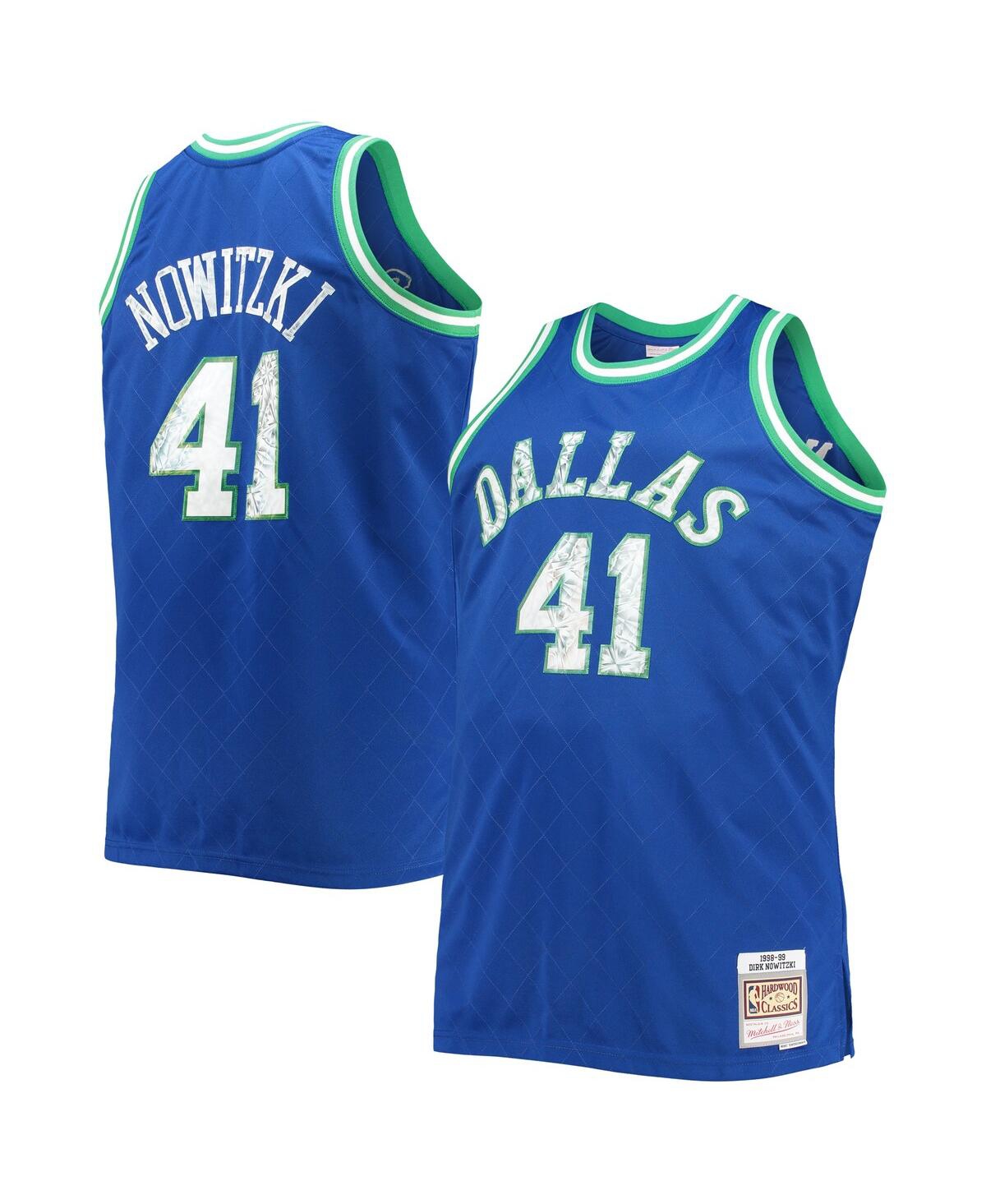 Men's Mitchell & Ness Dirk NowitzkiDallas Mavericks Big and Tall 1998-99 Nba 75th Anniversary Diamond Swingman Jersey - Royal