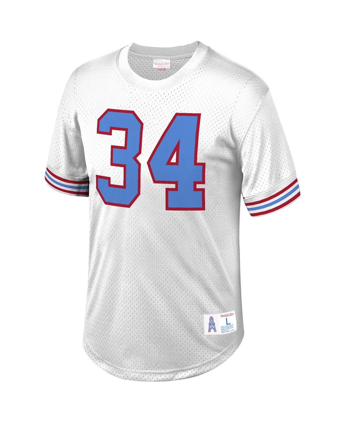 Mitchell & Ness Men's  Earl Campbell White Houston Oilers Retired Player Name And Number Mesh Top In White