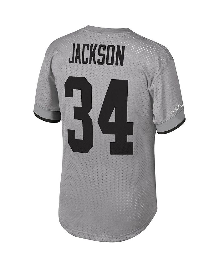 Men's Mitchell & Ness Bo Jackson Black Los Angeles Raiders Retired Player  Name & Number Fleece Pullover Hoodie