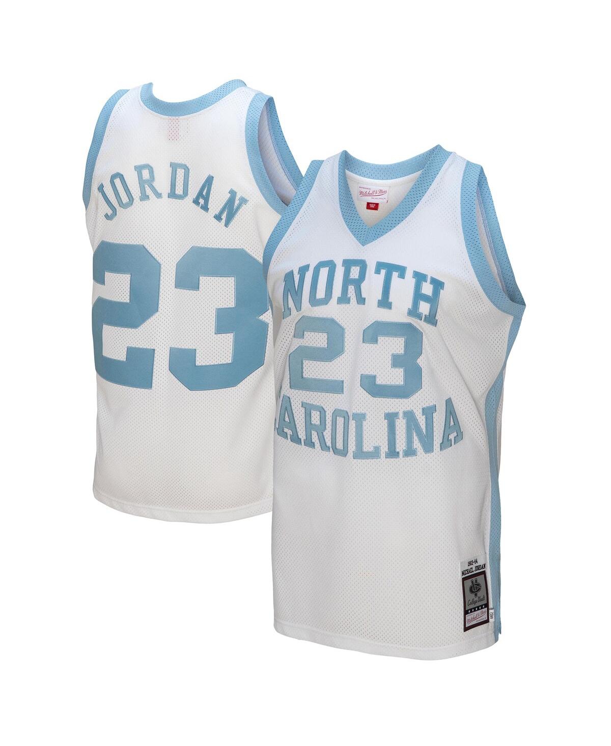 Men's Mitchell & Ness Michael JordanNorth Carolina Tar Heels 1983/84 Authentic Retired Player Jersey - White
