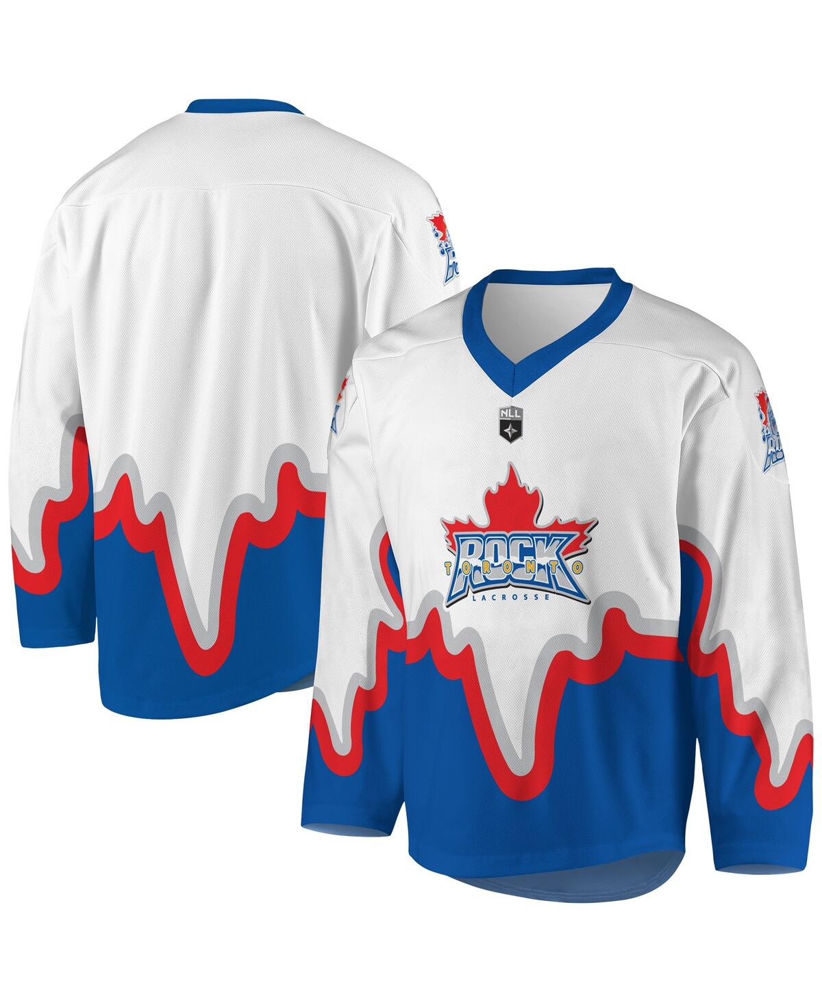 Men'sand Royal Toronto Rock Replica Jersey - White, Royal