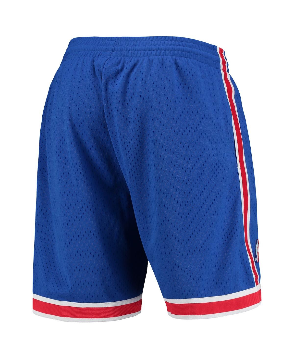 Mitchell & Ness Men's  Blue New Jersey Nets Hardwood Classics Primary Logo Swingman Shorts In Blue