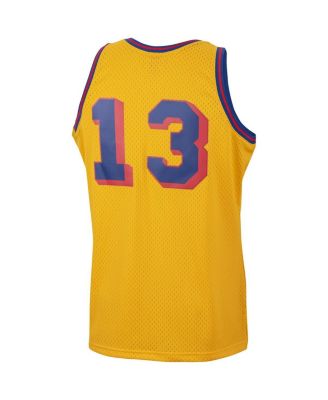 Men's Wilt Chamberlain Gold San Francisco Warriors 1962-63 Hardwood Classics Swingman Jersey