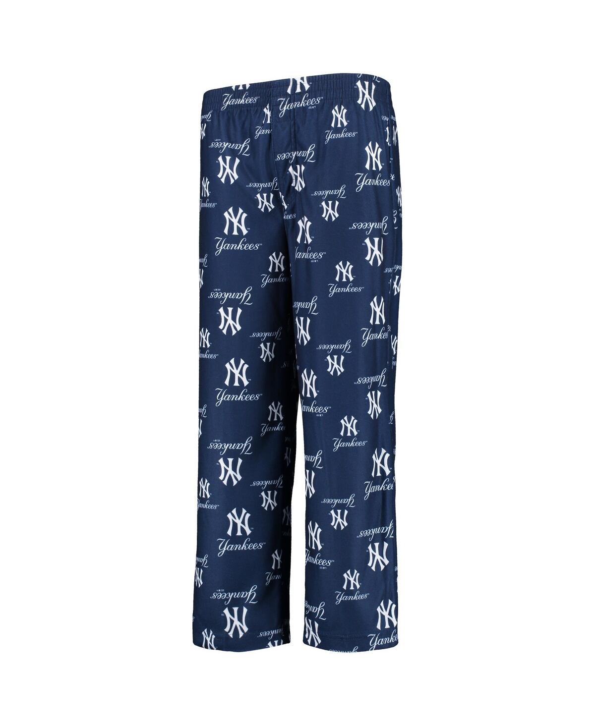 Outerstuff Kids' Big Boys Navy New York Yankees Team Color Printed Logo Pants