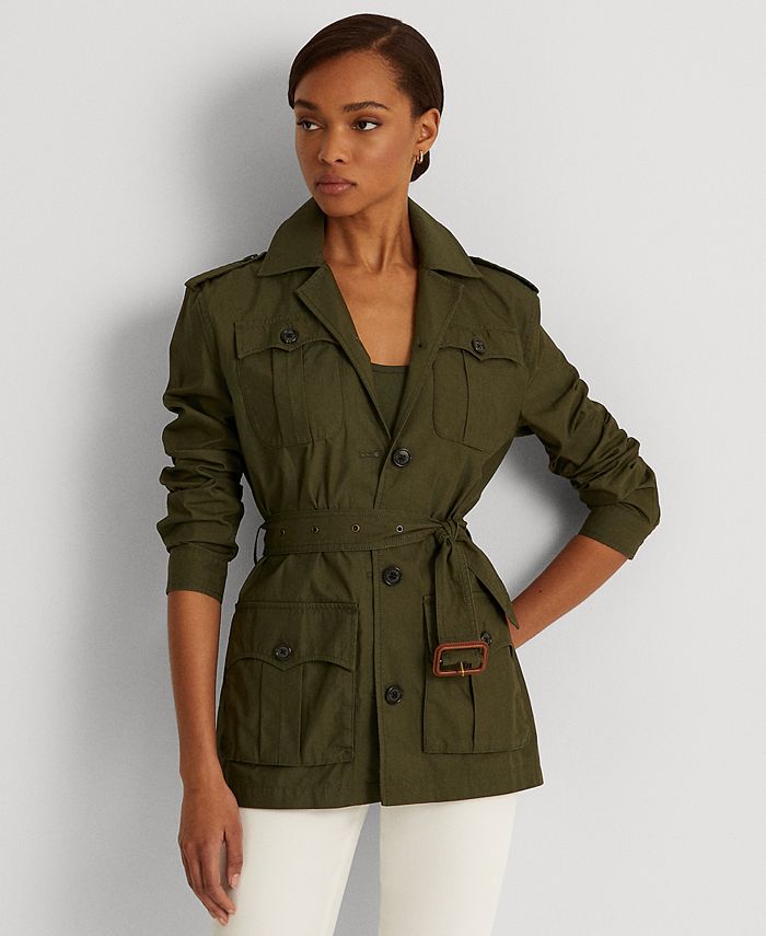 Lauren Ralph Lauren Belted Twill Field Jacket & Reviews - Jackets & Blazers  - Women - Macy's