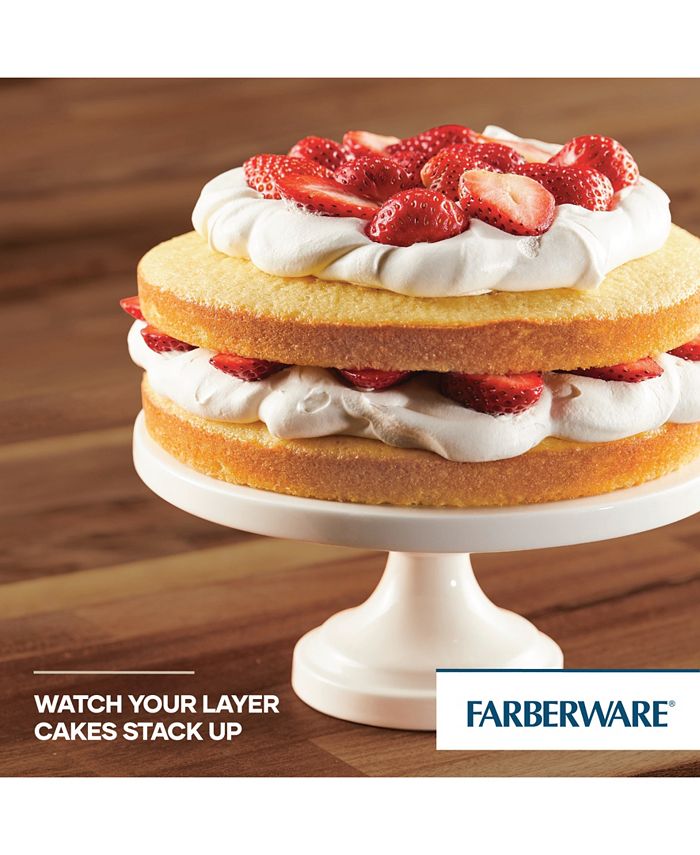 Farberware GoldenBake Bakeware Nonstick Round Cake Pan Set, 2Piece, Gray Macy's