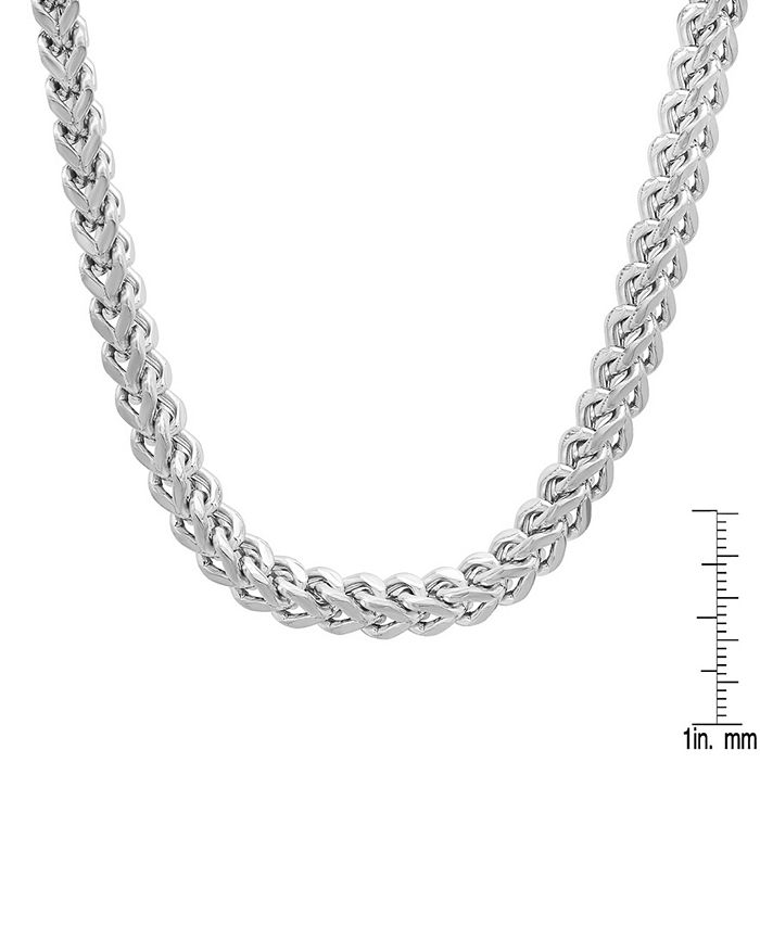 STEELTIME Men's Stainless Steel Wheat Chain Necklace - Macy's