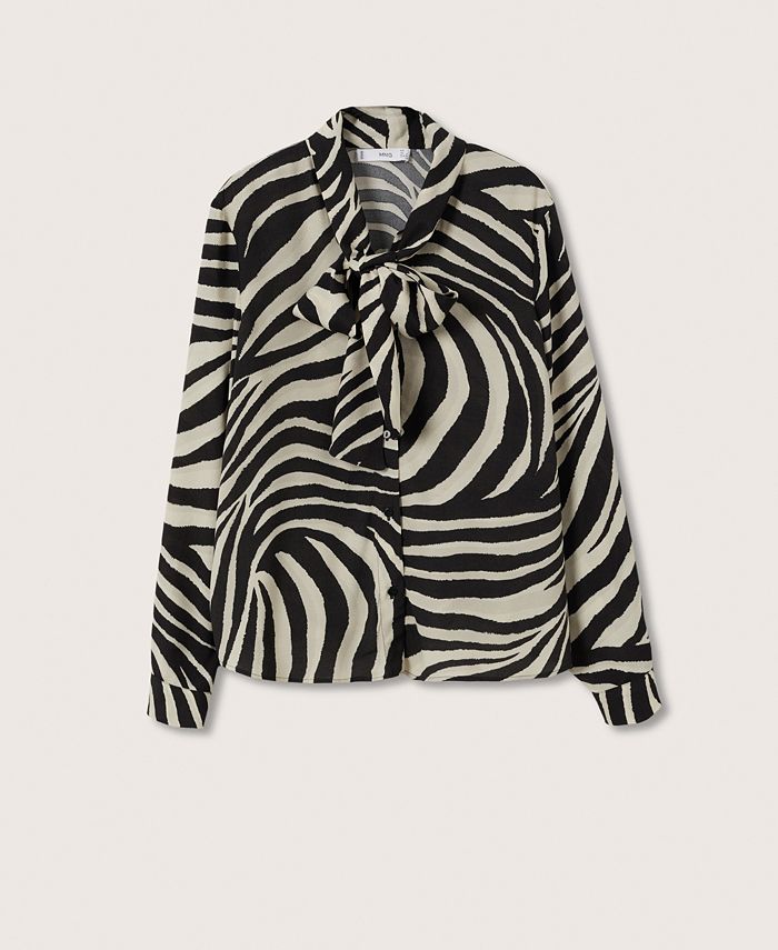 MANGO Women's Zebra Printed Shirt Macy's