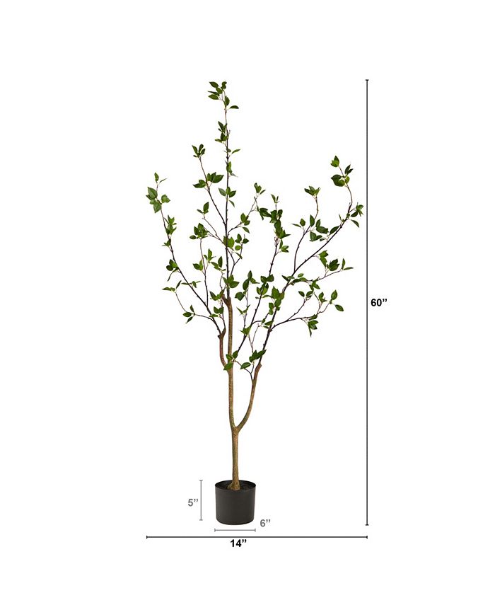 Nearly Natural Minimalist Citrus Artificial Tree, 5' Macy's