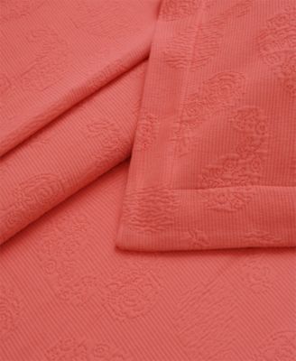 100% Cotton Paisley Matelasse All-Season 3-Piece Coverlet Set, Full