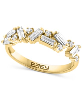EFFY Diamond Scattered Baguette Cluster Band 7 8 ct. t.w. in 14k Gold
