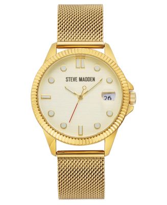 Steve madden dial mesh band watch sale