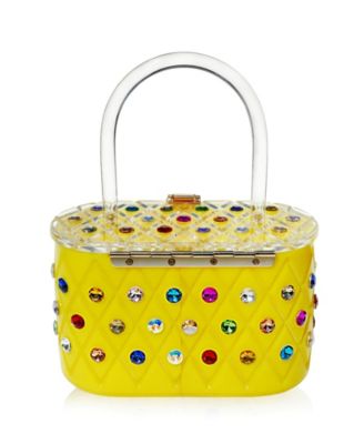 Women's Top Handle Acrylic Box Clutch