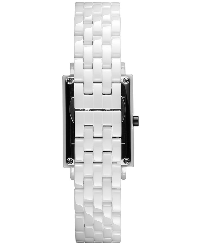 MVMT Women's Signature Square White Ceramic Bracelet Watch 26mm - Macy's