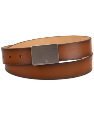 Calvin Klein Men s Logo Plaque Belt Macy s