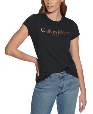 calvin klein metallic t shirt