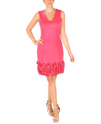 Donna ricco ruffle hem dress best sale