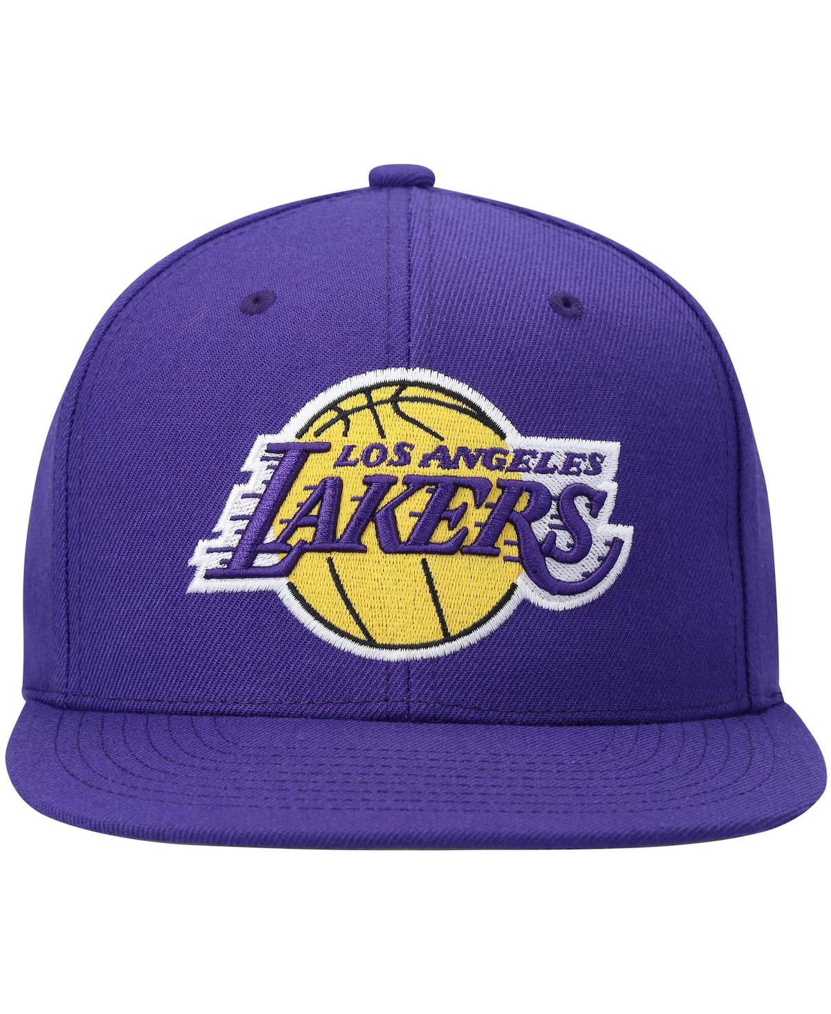 Men's Mitchell & NessLos Angeles Lakers Ground 2.0 Snapback Hat - Purple