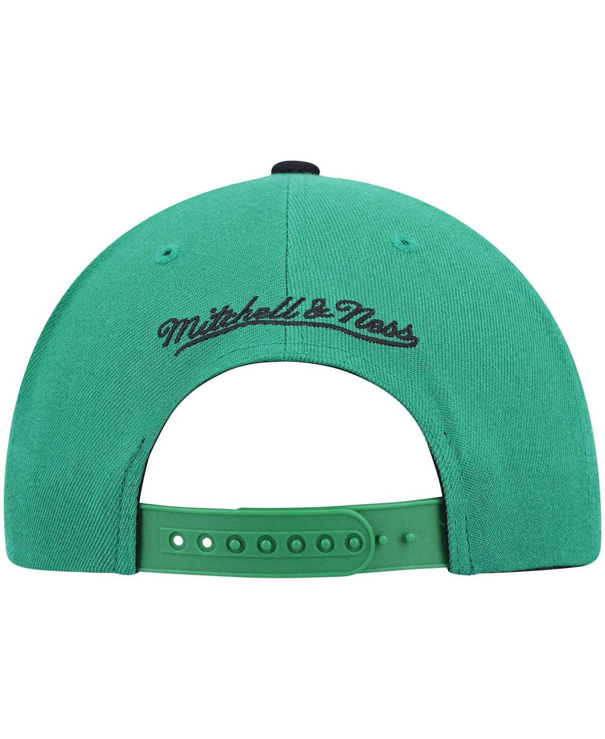 Mitchell & Ness Men's  Kelly Green And Black Boston Celtics Hardwood Classics Team Two-tone 2.0 Snapb In Kelly Green,black