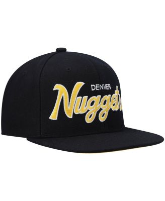 Men's Black Denver Nuggets Hardwood Classics Script 2.0 Snapback Hat