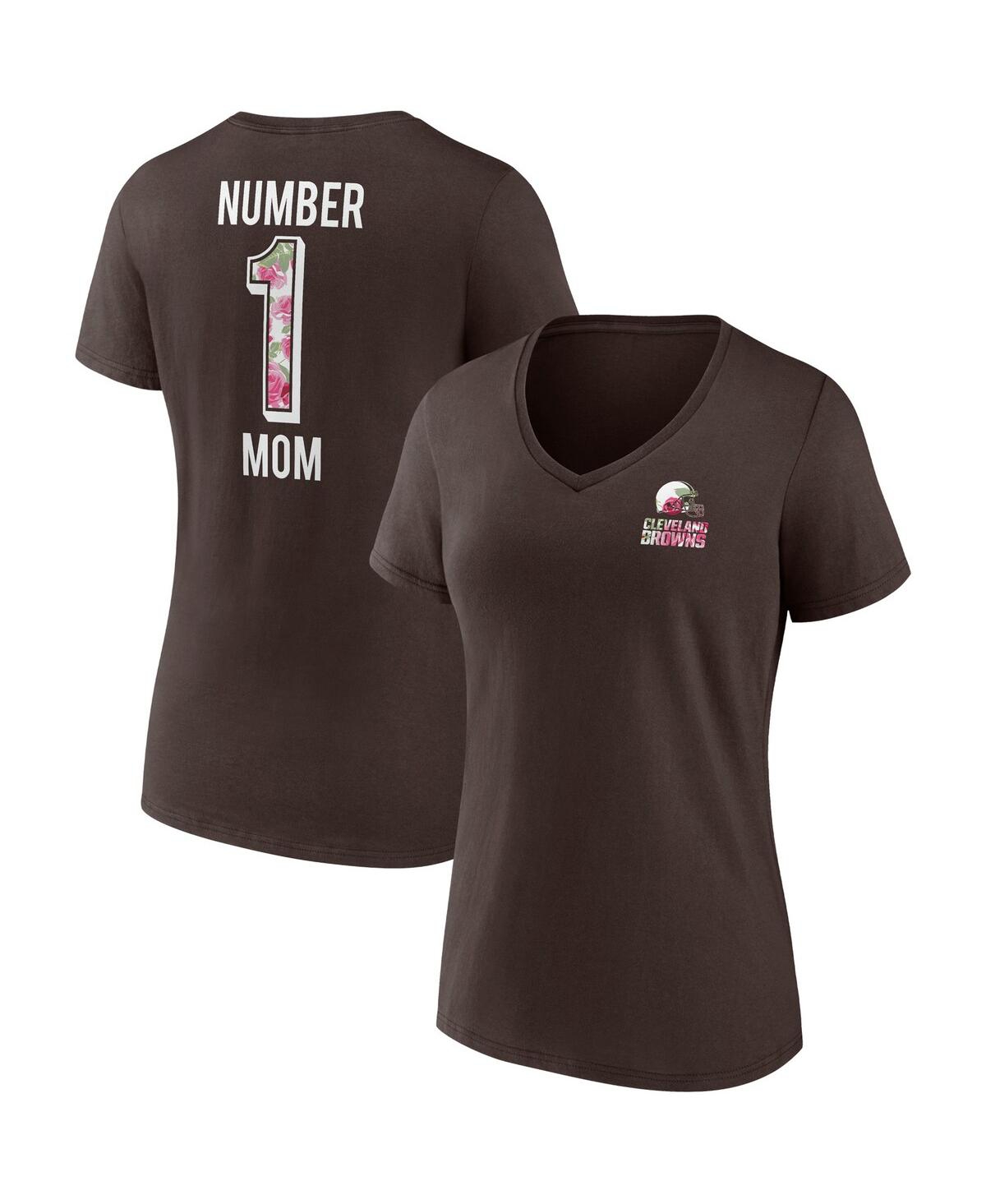 Fanatics Branded Brown Cleveland Browns Team Mother's Day V-neck T-shirt In Brown