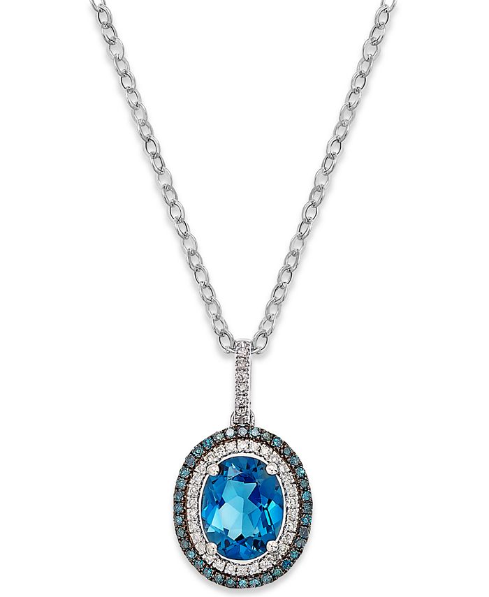 Macy's topaz necklace store