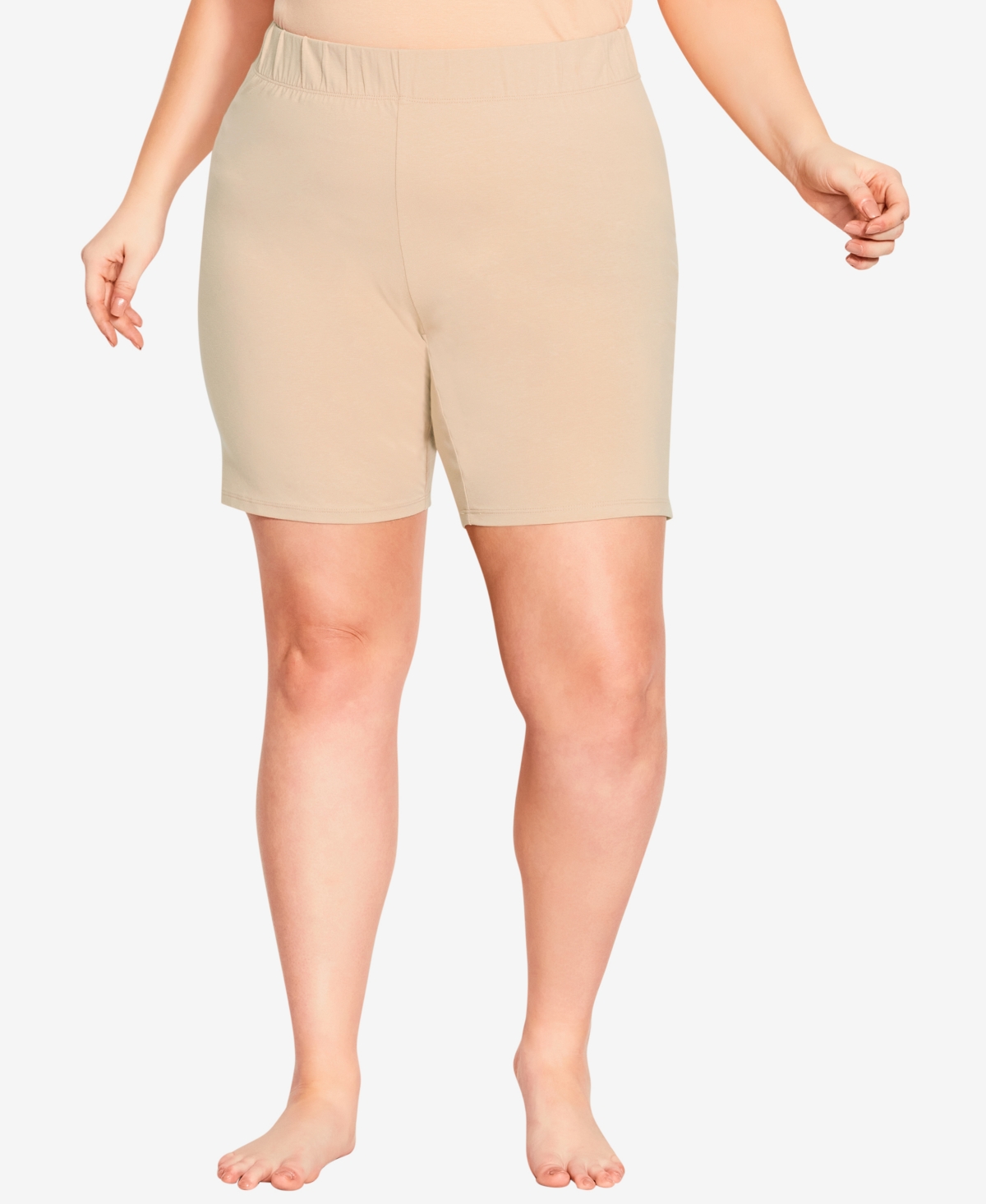 Avenue Plus Size Anti Chafing Shorts In Nude ModeSens