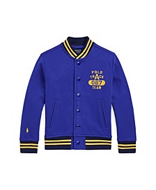 Little Boys Logo Double-Knit Baseball Jacket