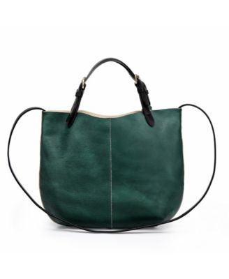 Women's Genuine Leather Dip Dye Tote
