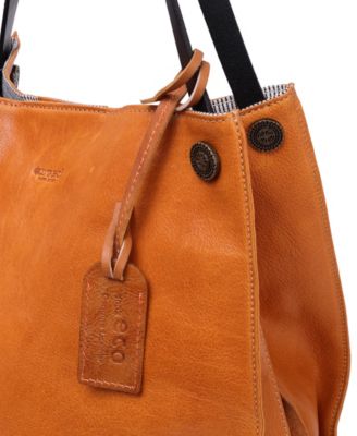 Daisy Large Leather Crossbody Tote Bag